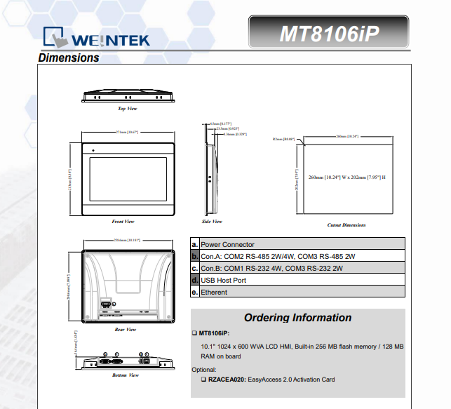 dimension mt106ip